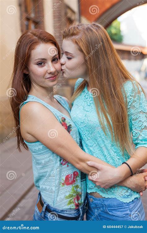 lesbian friends kissing Search